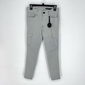 Black Orchid Denim NEW Skinny Cargo Jeans Womens Sz 27 Gray Cotton Blend Stretch